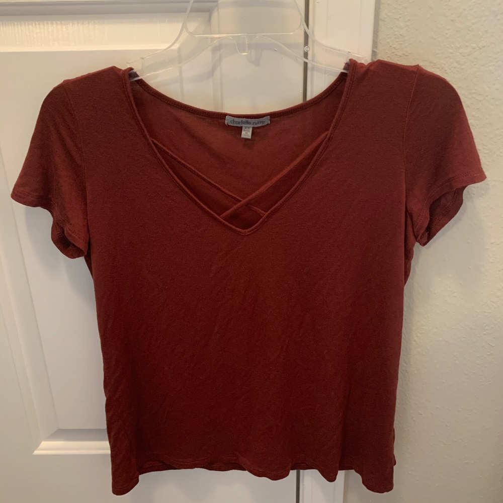 Charlotte Russe Criss Cross Top